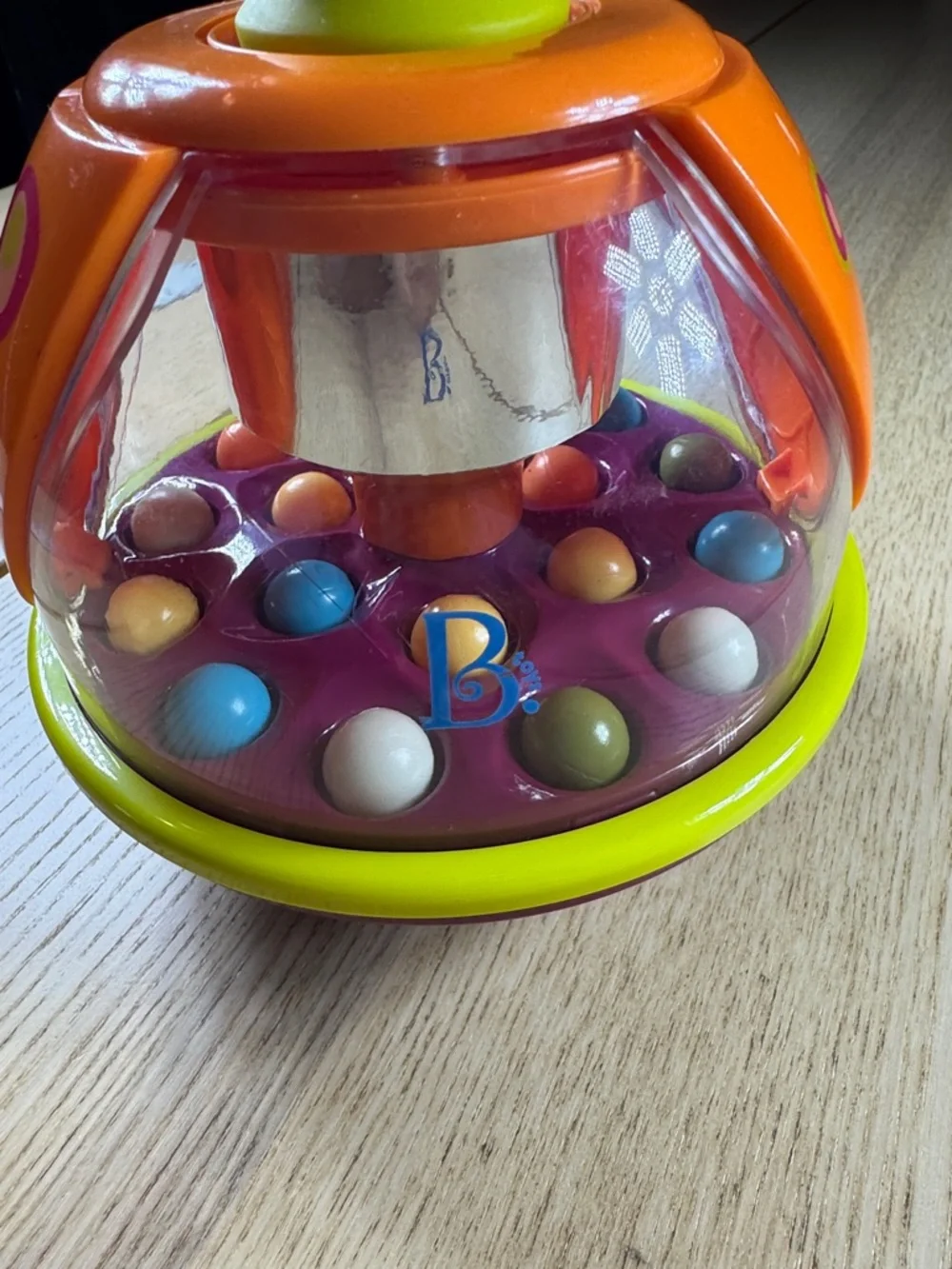 Orange Spinning Popper‎ - Bright Orange Learning Toy